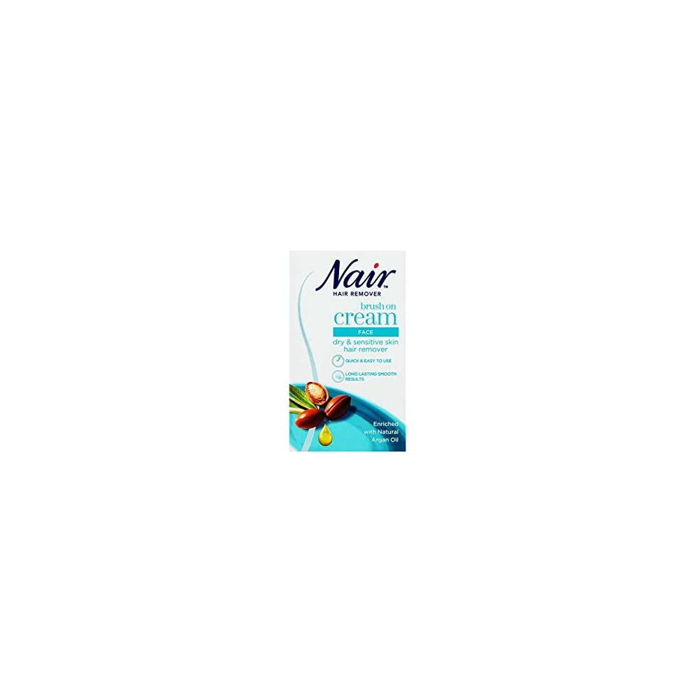 Nair Nourish Facial Brush-On - Hair Removal Cream for Face & Body - Ultra precision - for Dry & Sensitive Skin - with Argan Oil - 50ml