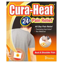 Cura-heat Back and Shoulder Pain Relief Heat, 3 count, (Pack of 3)