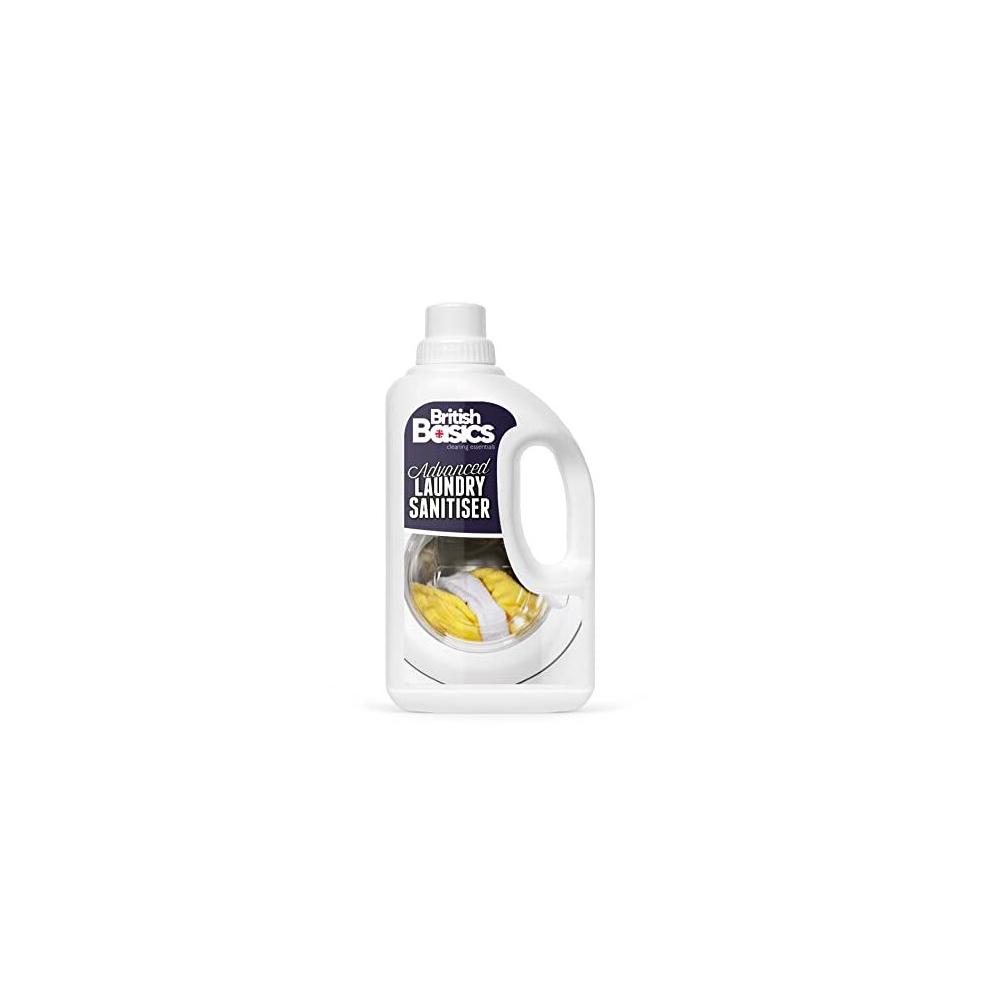 BritishBasics - Anti-Bacterial Laundry Sanitiser Cleanser Liquid Additive 1 Litre,Clear