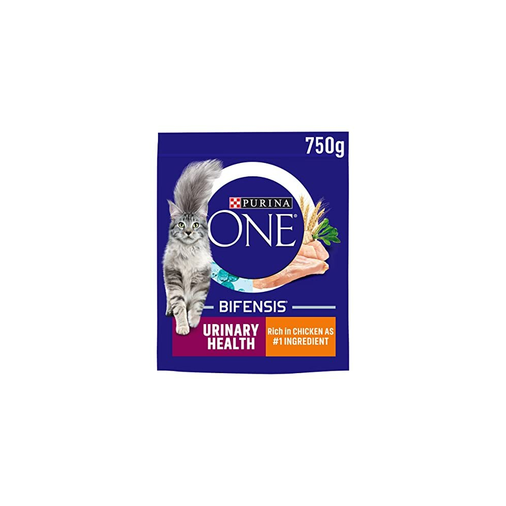 New Purina One Adult Dry Cat Food Urinary Health, Rich In Chicken 750G (Pack Of 4), Packaging May Vary 12508911
