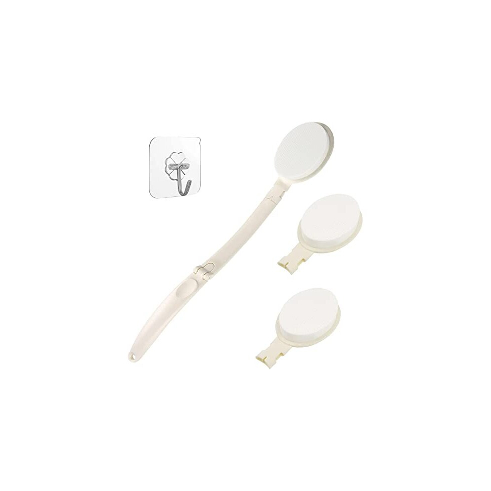 LFJ Body Lotion Applicator for Back, Foldable Long Handled Oils Sun Cream Applicator Bathroom Aids for Men Women