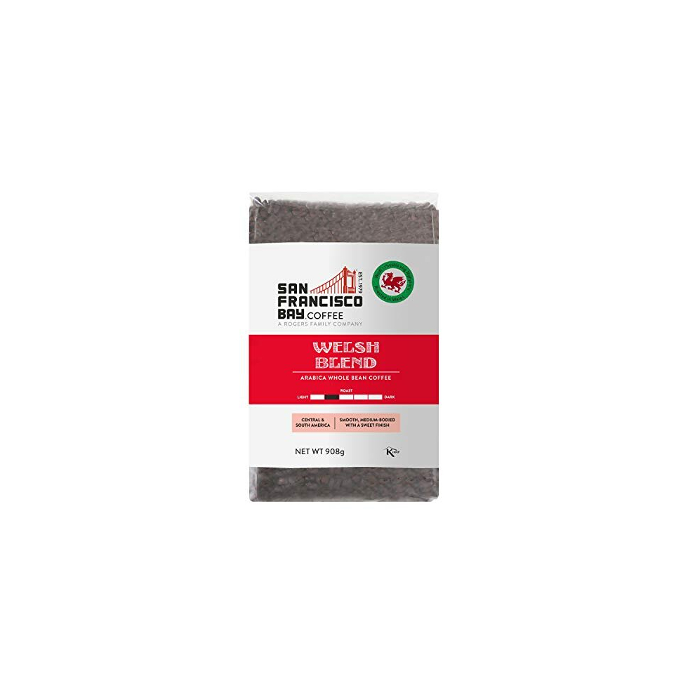 San Francisco Bay Coffee Welsh Blend, Whole Bean, 908G Light/Brown