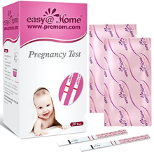 Easy@Home 20 x Pregnancy Test Strips for Early Detection 10 MIU/ml, Fertility Test Kit, 20 HCG Tests