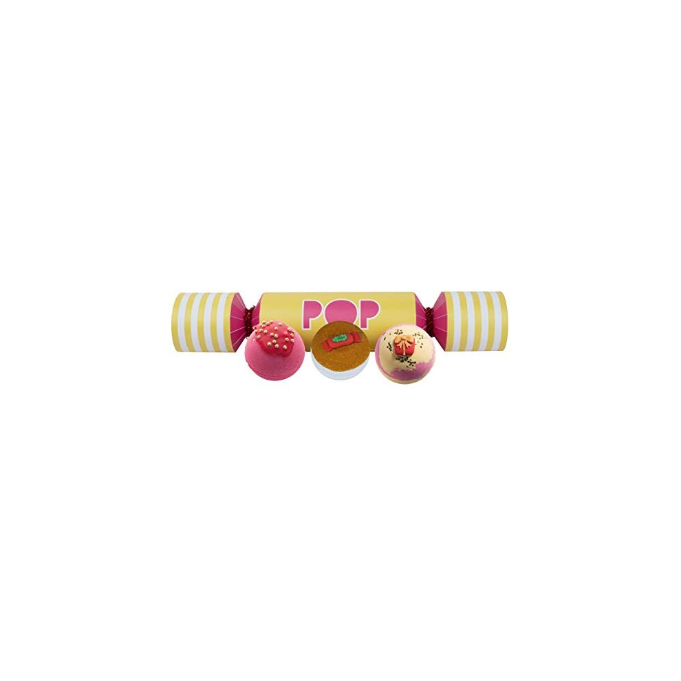 Bomb Cosmetics Pop Cracker Handmade Bath Blaster Gift Pack, Contains 3-Pieces, 160 g Each [Contents May Vary]