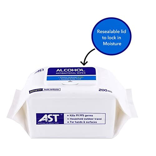 AST 200 Durable Wipes Antibacterial Sanitising Alcohol Disinfectant