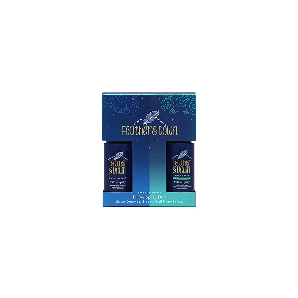 Feather & Down Pillow Spray Duo Set (50Ml Sweet Dreams Pillow Spray & 50Ml Breathe Well Pillow Spray) - The Perfect Combination For A Peaceful Night's