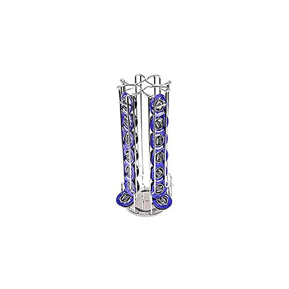 EXZACT Coffee Capsule Holder, Compatible with Lavazza Mio Pods (28pcs) - Coffee Capsule Stands - Rotating Coffee Pod Rack (Lavazza 28pcs)