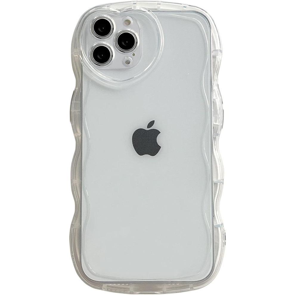 Iphone 13 Pro Max Case 6.7 Inch, Cute Clear Case With Love Camera Frame Wave Edge Clear Full Protection Soft Tpu Shockproof Case, Women, Clear 7770197790529