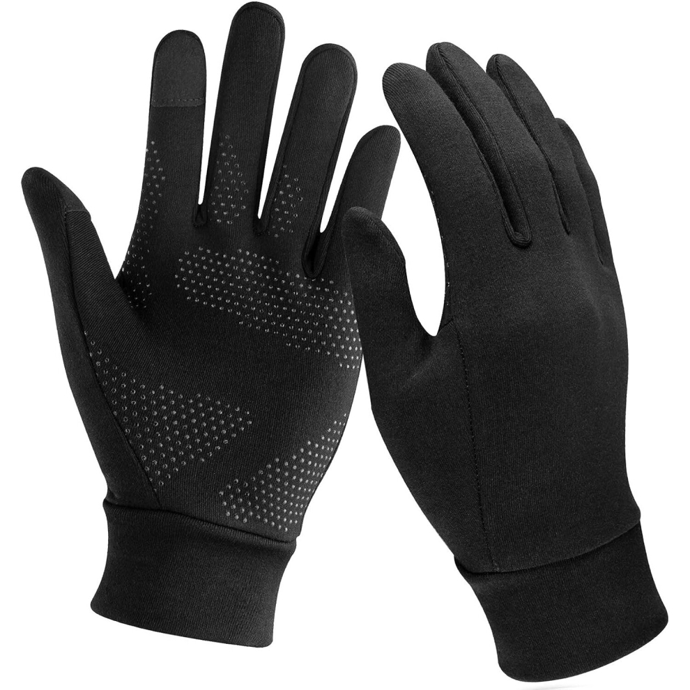 Warm gloves .Under Touch Screen Gloves Cycling Gloves Running Gloves Windproof Breathable Non-slip Ideal(M)