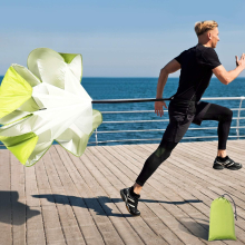 Running Speed Training, 56 Inch Speed Chute with Carry Bag, Resistance Running Parachute for Football Soccer?Training Kids Youth -Light Green