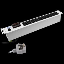 PDU 10 Way Power Metered 10A IEC 60320 C13 Fused 13A Plug PDU