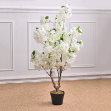 105cm Faux Cherry Flowering Tree in Pot for Outdoor Indoor