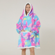 ( #26 Colorful, for Adult) Winter Soft Oodie Adult/Kid Comfort Pajamas Blanket Hoodie Hoodie Pullover Xmas