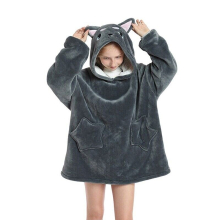 ( #8 Grey Dog, for Kid) Winter Soft Oodie Adult/Kid Comfort Pajamas Blanket Hoodie Hoodie Pullover Xmas