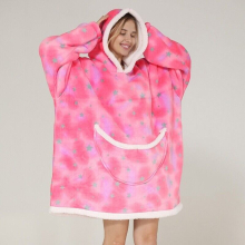 ( #30 Pink Star, for Adult) Winter Soft Oodie Adult/Kid Comfort Pajamas Blanket Hoodie Hoodie Pullover Xmas