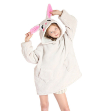 ( #2 Rabbit, for Kid) Winter Soft Oodie Adult/Kid Comfort Pajamas Blanket Hoodie Hoodie Pullover Xmas