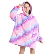 ( #16 Purple Colorful, for Kid) Winter Soft Oodie Adult/Kid Comfort Pajamas Blanket Hoodie Hoodie Pullover Xmas