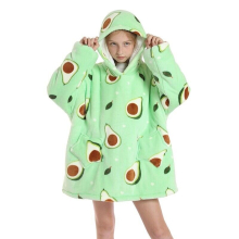 ( #10 Avocado, for Kid) Winter Soft Oodie Adult/Kid Comfort Pajamas Blanket Hoodie Hoodie Pullover Xmas