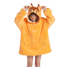 ( #9 Deer, for Kid) Winter Soft Oodie Adult/Kid Comfort Pajamas Blanket Hoodie Hoodie Pullover Xmas
