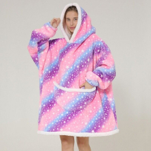 ( #27 Purple Colorful, for Adult) Winter Soft Oodie Adult/Kid Comfort Pajamas Blanket Hoodie Hoodie Pullover Xmas