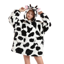 ( #3 Cows, for Kid) Winter Soft Oodie Adult/Kid Comfort Pajamas Blanket Hoodie Hoodie Pullover Xmas