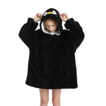 ( #4 Penguin, for Kid) Winter Soft Oodie Adult/Kid Comfort Pajamas Blanket Hoodie Hoodie Pullover Xmas