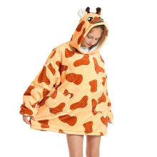 ( #6 Giraffe, for Kid) Winter Soft Oodie Adult/Kid Comfort Pajamas Blanket Hoodie Hoodie Pullover Xmas
