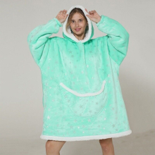 ( #23 Green Star, for Adult) Winter Soft Oodie Adult/Kid Comfort Pajamas Blanket Hoodie Hoodie Pullover Xmas
