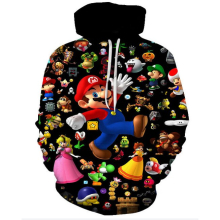 (3, L) Halloween Super Mario Bros Hooded Sweatshirt Hoodie