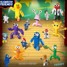 (761) Rainbow 8pcs Roblox Friends Building Block Toy Figure Model Kid Collection Gift