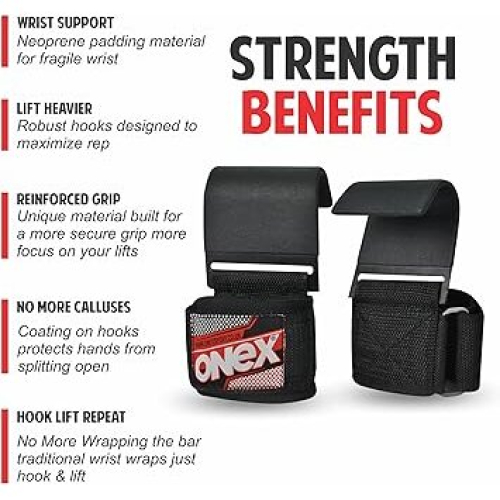 New Gym Hook Weight Lifting Straps Bar Grip Support Wrist Support Wrap 1