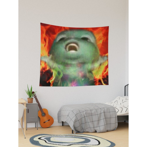 Tapestry 60x50inch bibble meme Wall Hanging Art Décor Living Room on OnBuy