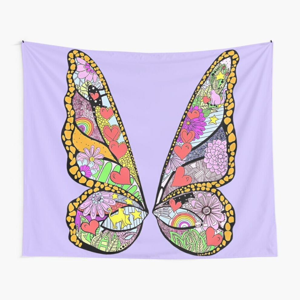 Tapestry 60x50inch Backside/ Inverted LIGHT PURPLE - SMALL Butterfly Wings Mural Nashville TAYLOR SWIFT Wall Hanging Art Décor Living Room