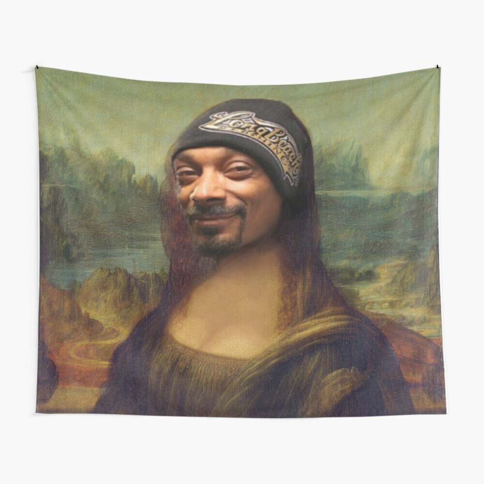 Tapestry 60x50inch Snoop Dogg Mona Lisa Wall Hanging Art DÃ©cor Living Room