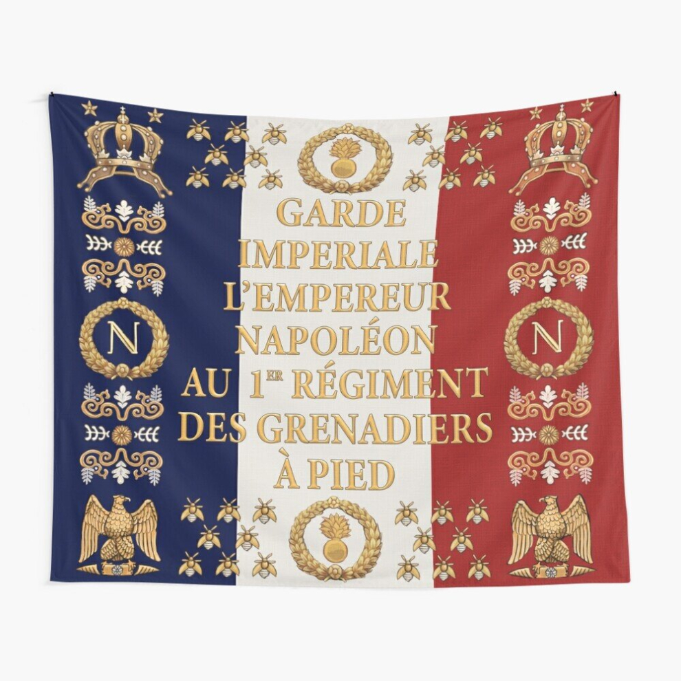 Tapestry 60x50inch Napoleonic French "1er Garde Imperiale" flag Wall Hanging Art Décor Living Room