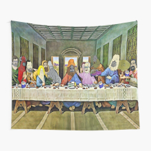 Tapestry 60x50inch Last Supper of Browntown 2 Mike Nolan Big Lez Show Wall Hanging Art Décor Living Room