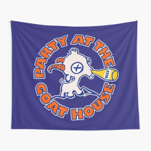 Tapestry 60x50inch Party at the Goat House Wall Hanging Art Décor Living Room