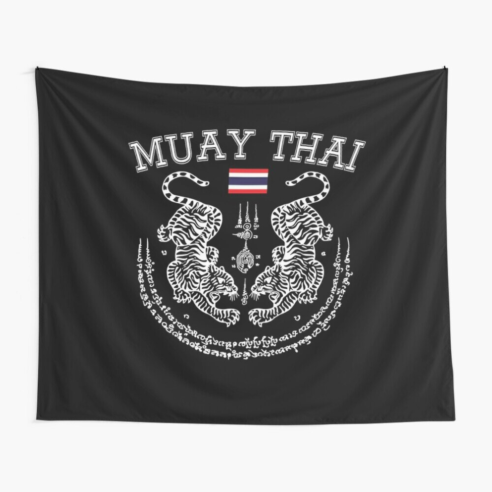 Bearlad Tapestry 60X50inch Muay Thai Men Kickboxing Men Women Kid - Toi Muay Thailand Wall Hanging Art Décor Living Room