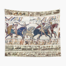 Tapestry 60x50inch THE BAYEUX TAPESTRY ,BATTLE OF HASTINGS ,NORMAN KNIGHTS HORSEBACK Wall Hanging Art Décor Living Room