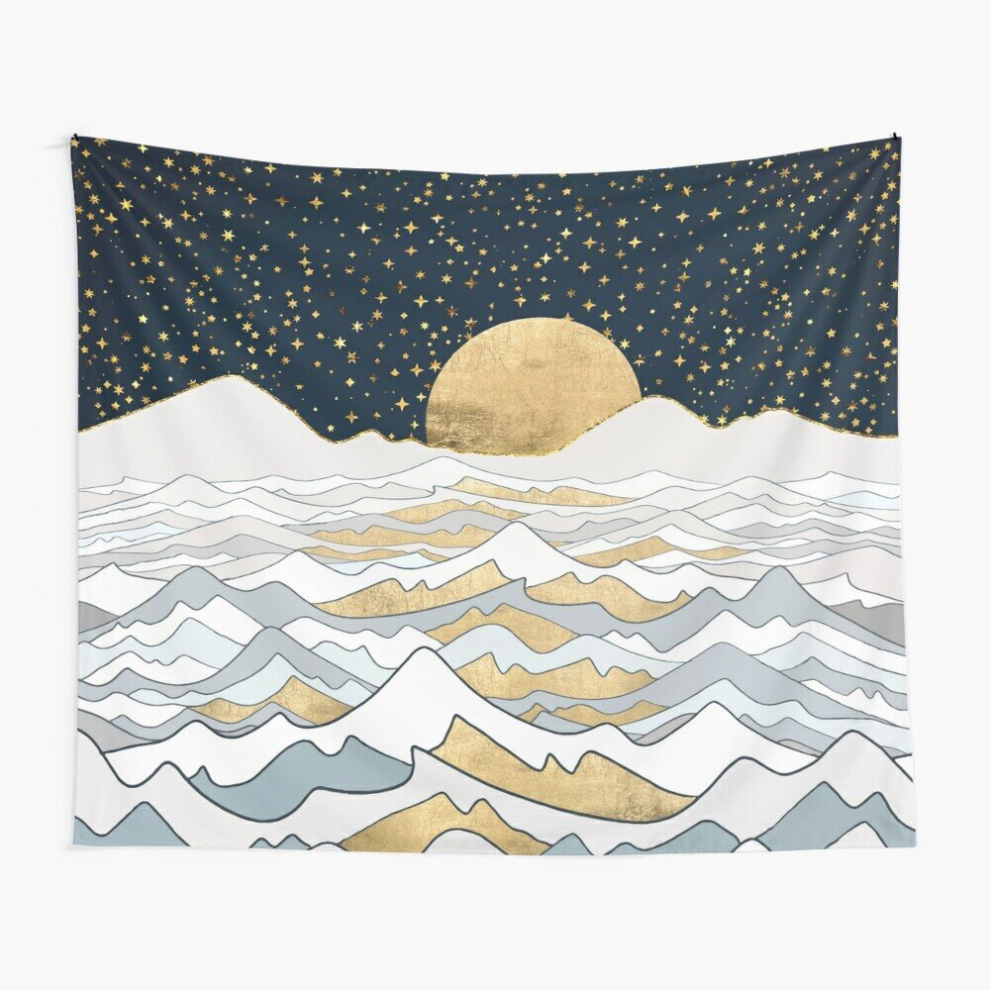 Tapestry 60x50inch Golden Ocean Wall Hanging Art DÃ©cor Living Room-image-OPC-PCPSCV9-NEW