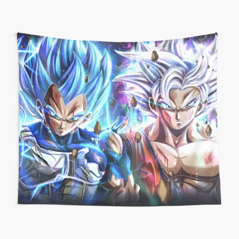 Tapestry 60x50inch vegeta and goku power up Wall Hanging Art DÃ©cor Living Room