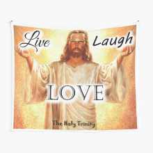 Tapestry 60x50inch Live Laugh Love Wall Hanging Art Décor Living Room