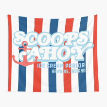 Tapestry 60x50inch Scoops ahoy ice cream Wall Hanging Art Décor Living Room