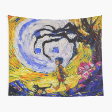 Tapestry 60x50inch Coraline Vincent Van Gogh Starry Nights Wall Hanging Art Décor Living Room