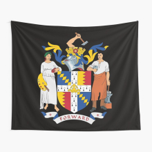Personalized Birmingham Coat of Arms Tapestry - 60x50 in Wall Hanging Decor for Living Room