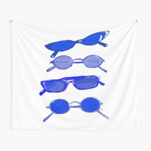 Tapestry 60x50inch Navy Sunglasses Wall Hanging Art Décor Living Room