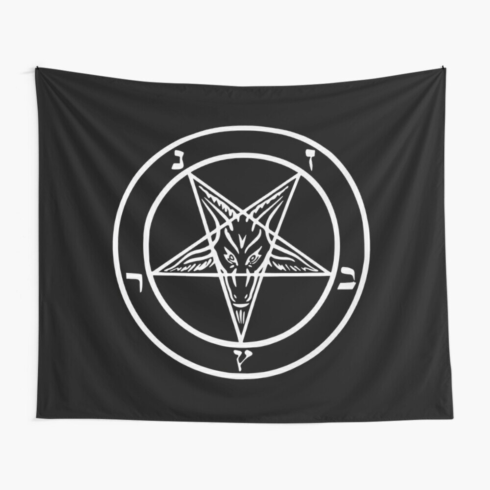 Tapestry 60x50inch Baphomet - Reverse Pentagram Wall Hanging Art Décor Living Room
