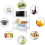3 Tier Kitchen Trolley Storage Rack Cart Slim Rolling Trolley W/ Wheels & Handle 4