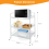 3 Tier Kitchen Trolley Storage Rack Cart Slim Rolling Trolley W/ Wheels & Handle 2