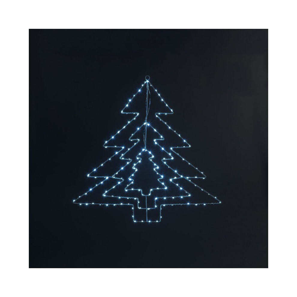 Snowtime Tree LED Silhouette Ice White LED's 64cm